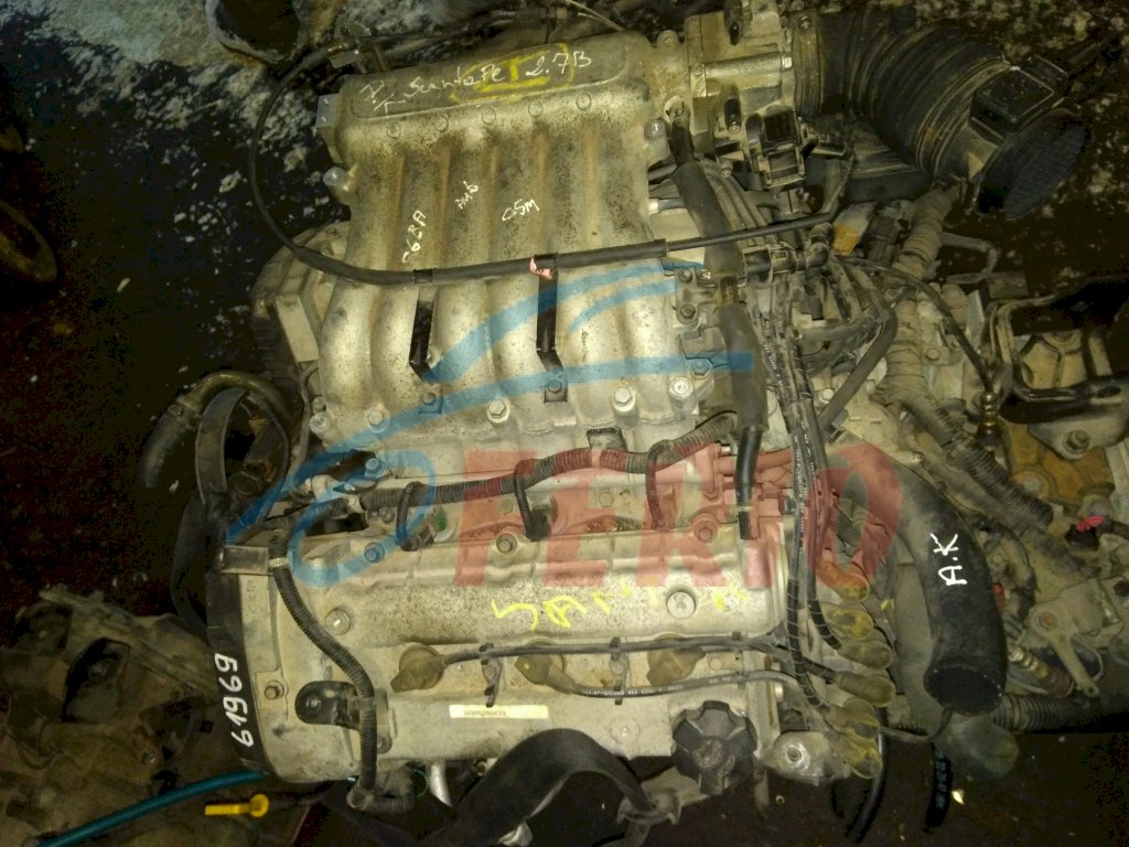 Двигатель (с навесным) для Hyundai Santa Fe (SM) 2.7 (G6BA 173hp) FWD AT