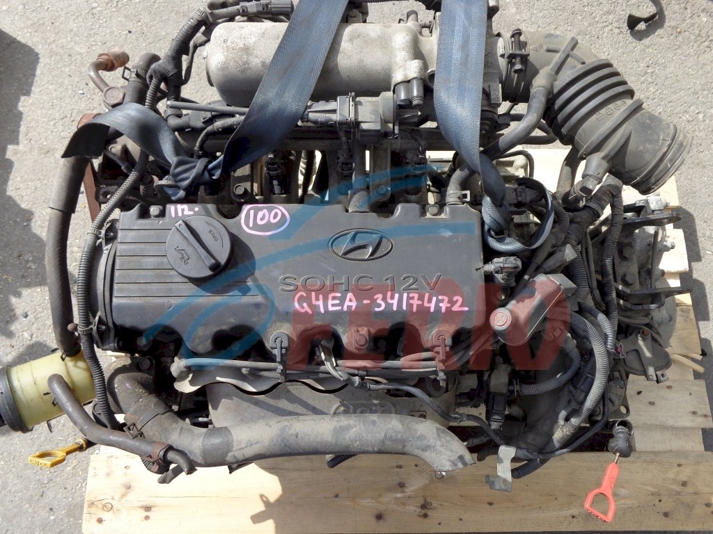 Двигатель (с навесным) для Hyundai Accent (LC) 1.3 (G4EA 91hp) FWD MT
