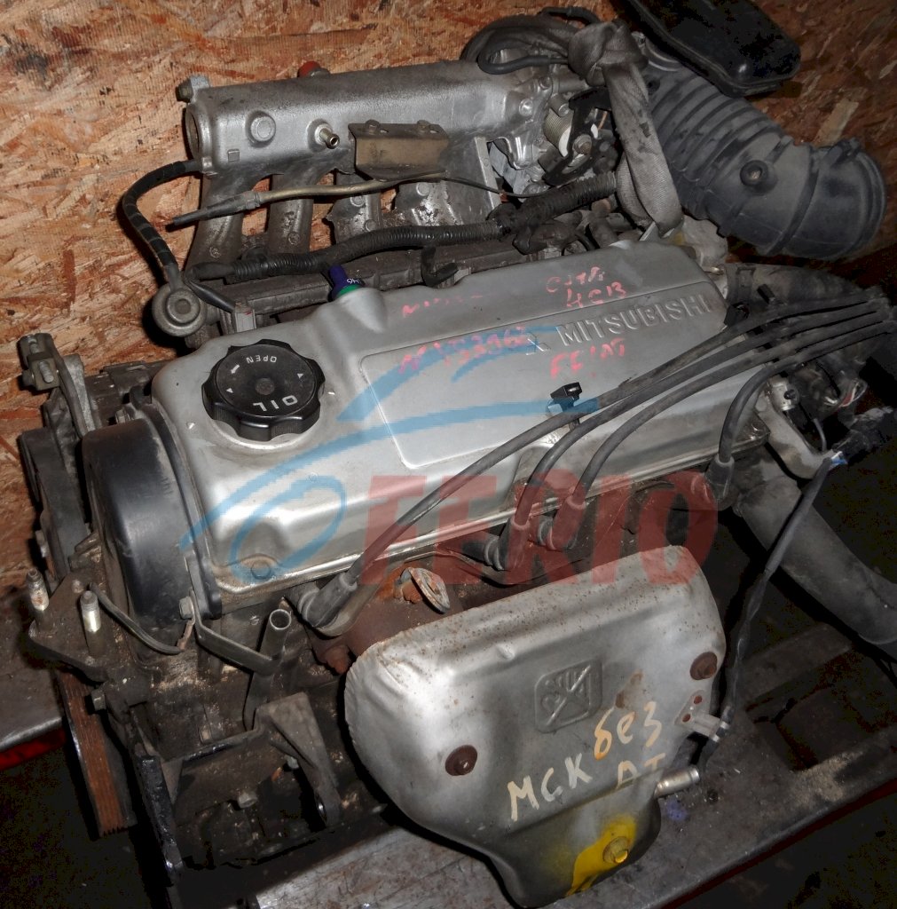 Двигатель (с навесным) для Mitsubishi Lancer (E-CK1A) 1997 1.3 (4G13 88hp) FWD MT