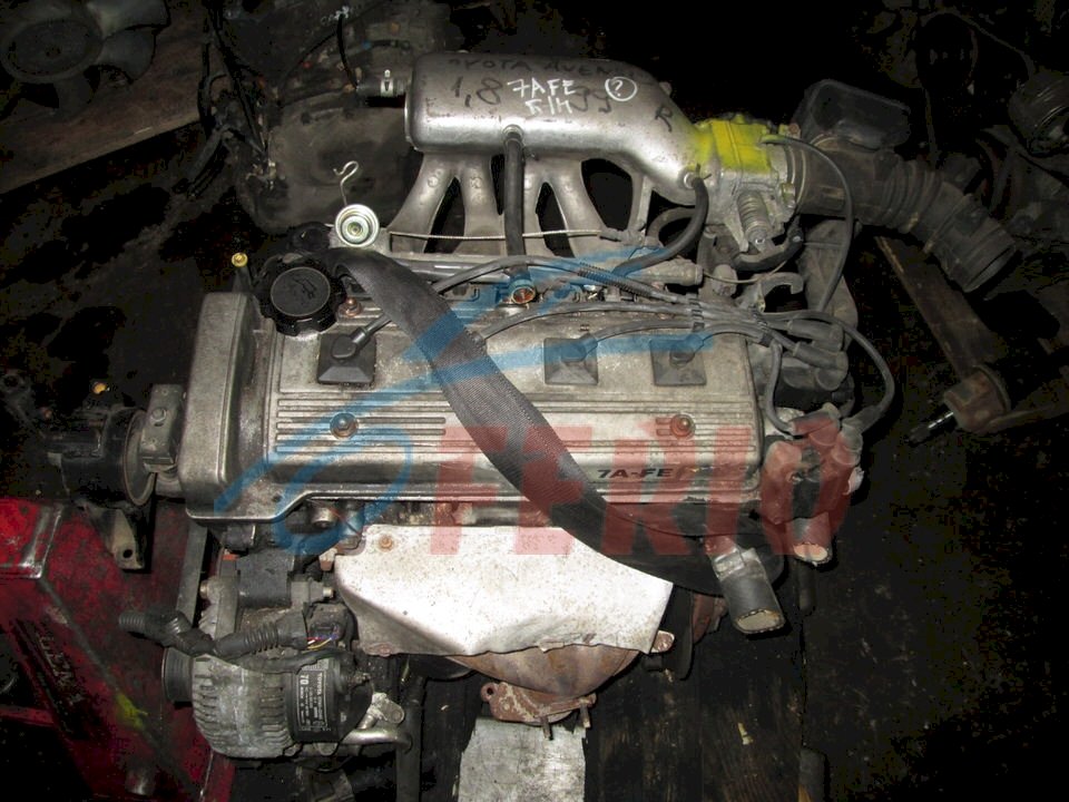 Двигатель (с навесным) для Toyota Carina (GF-AT211) 1.8 (7A-FE 115hp) FWD AT