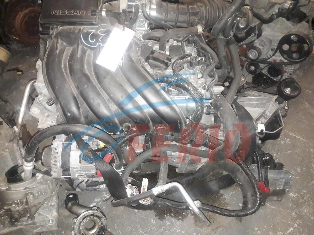 Двигатель (с навесным) для Nissan Qashqai+2 (JJ10E) 1.6 (HR16DE 114hp) FWD MT