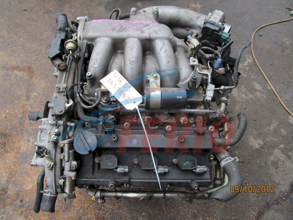 Двигатель (с навесным) для Nissan Stagea (CBA-PM35) 3.5 (VQ35DE 272hp) RWD AT