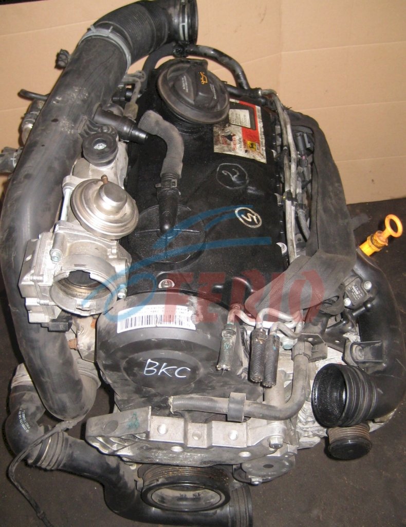 Двигатель (с навесным) для Volkswagen Passat (B6) 2008 1.9d (BKC 105hp) FWD MT