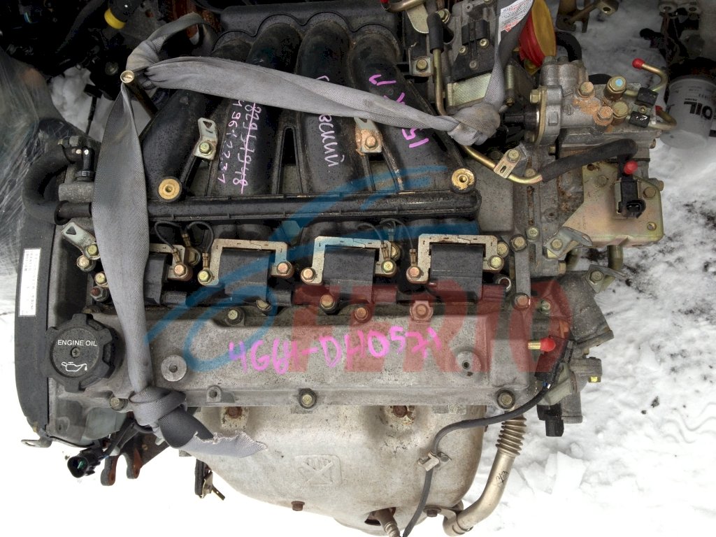 Двигатель (с навесным) для Mitsubishi Outlander (CU4W) 2.4 (4G64 142hp) 4WD MT