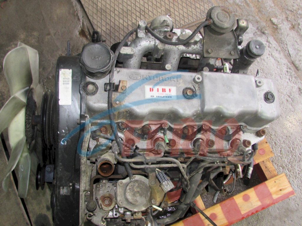Двигатель (с навесным) для Hyundai H-1 (A1) 2.5d (4D56 80hp) RWD AT