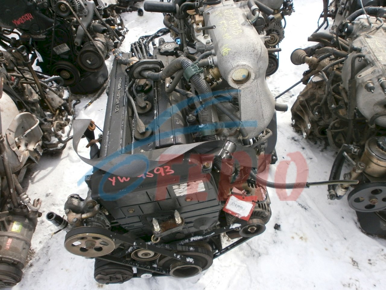 Двигатель (с навесным) для Honda Stepwgn (RF1) 2001 2.0 (B20B 135hp) FWD AT