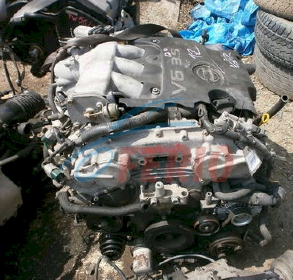 Двигатель (с навесным) для Nissan Stagea (CBA-PM35) 2007 3.5 (VQ35DE 272hp) RWD AT