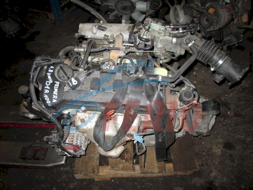 Двигатель (с навесным) для Nissan Primera (P12) 2003 1.8 (QG18DE 116hp) FWD AT