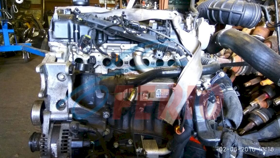 Двигатель (с навесным) для Hyundai Santa Fe (CM) 2012 2.2d (D4HB 197hp) 4WD MT