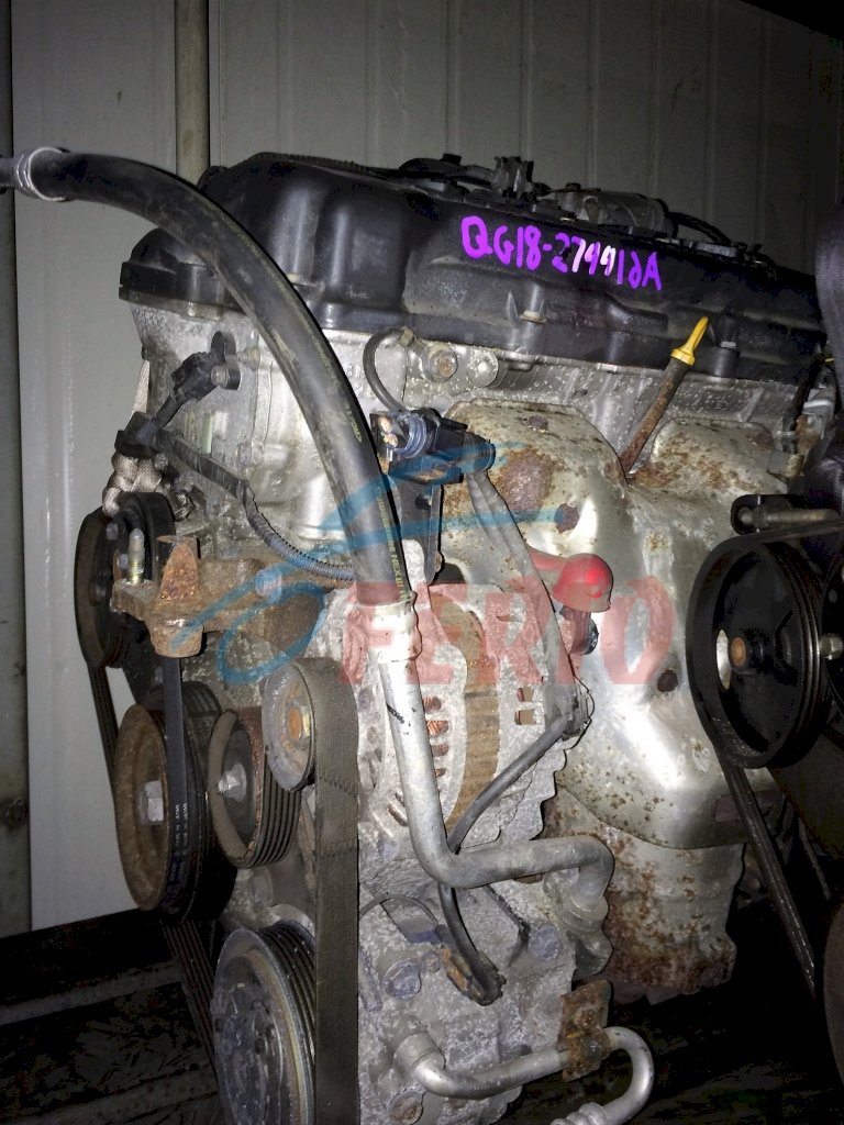 Двигатель (с навесным) для Nissan Bluebird Sylphy (TA-QNG10) 1.8 (QG18DE 117hp) 4WD AT
