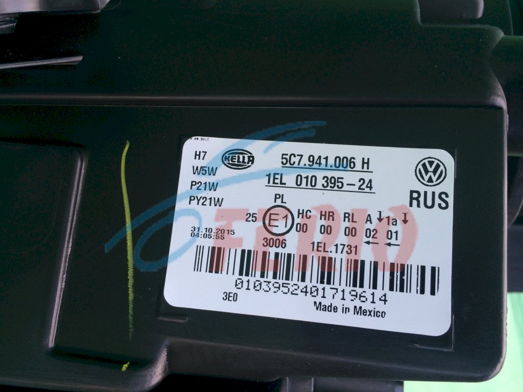 Фара правая для Volkswagen Jetta (1K) 2008 1.4 (CAXA 122hp) FWD AT