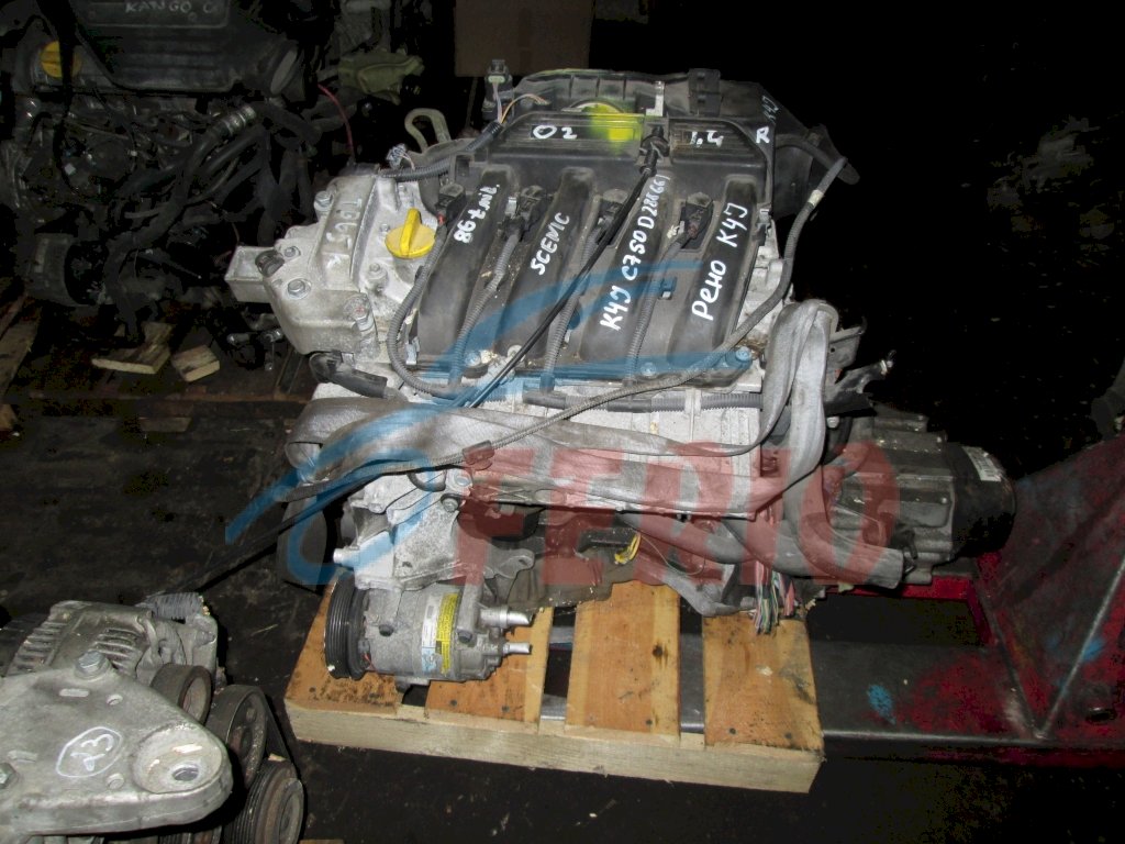 Двигатель (с навесным) для Renault Symbol (LB) 2002 1.4 (K4J 780 98hp) FWD AT