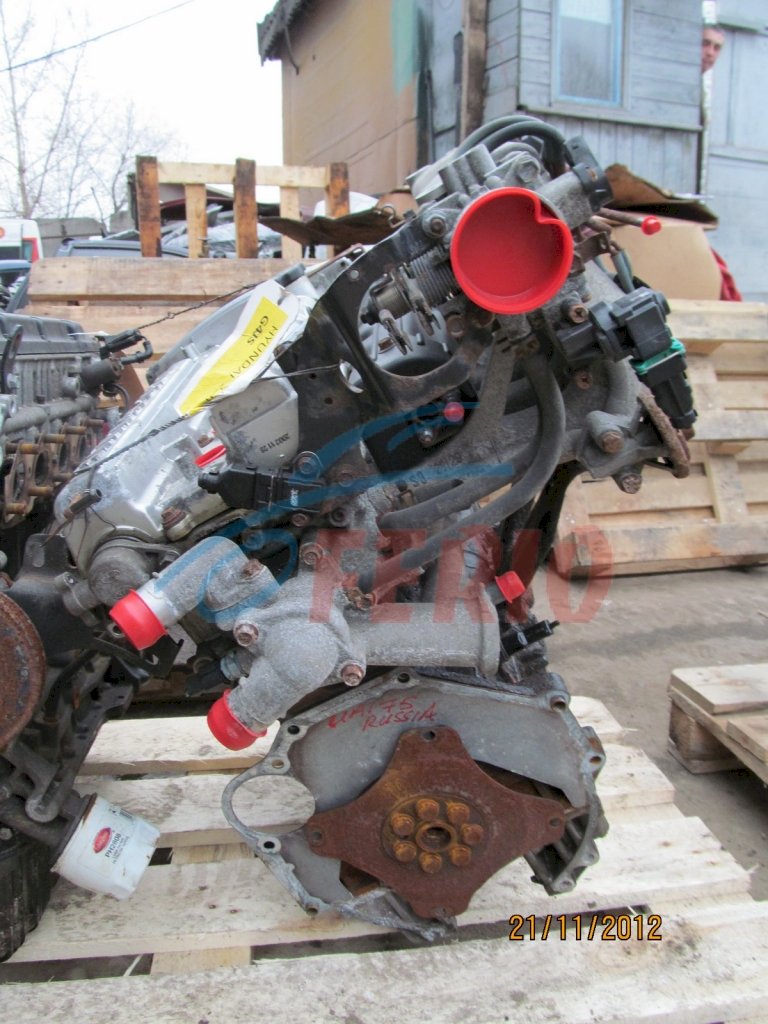 Двигатель (с навесным) для Hyundai Santa Fe (SM) 2004 2.4 (G4JS 145hp) 4WD MT