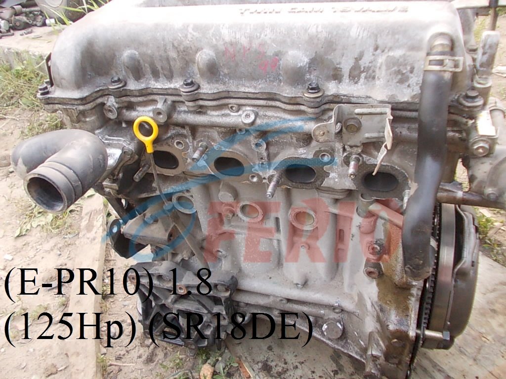 Двигатель (с навесным) для Nissan Bluebird (E-EU14) 1998 1.8 (SR18DE 125hp) 4WD AT