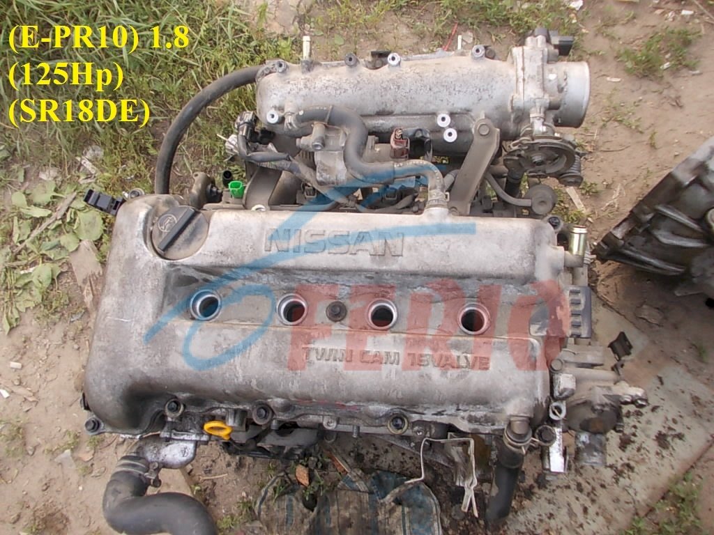 Двигатель (с навесным) для Nissan Primera (E-P11) 1.8 (SR18DE 125hp) FWD MT