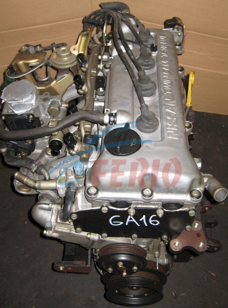 Двигатель (с навесным) для Nissan Pulsar (E-EN15) 1.6 (GA16DE 120hp) FWD AT