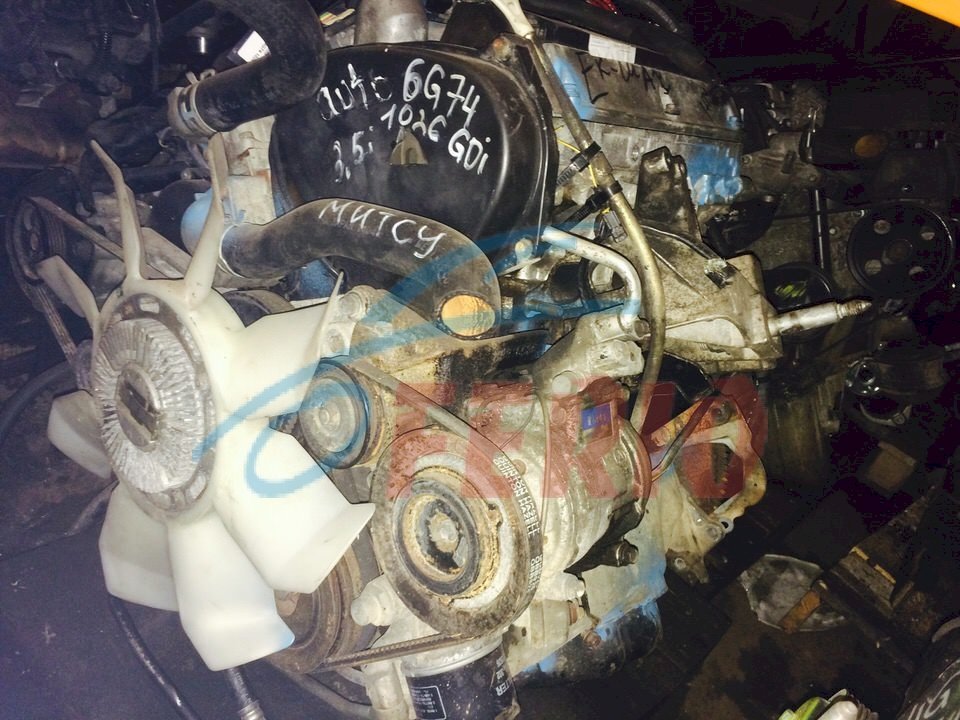 Двигатель (с навесным) для Mitsubishi Pajero (TA-V75W) 2005 3.5 (6G74 220hp) 4WD AT