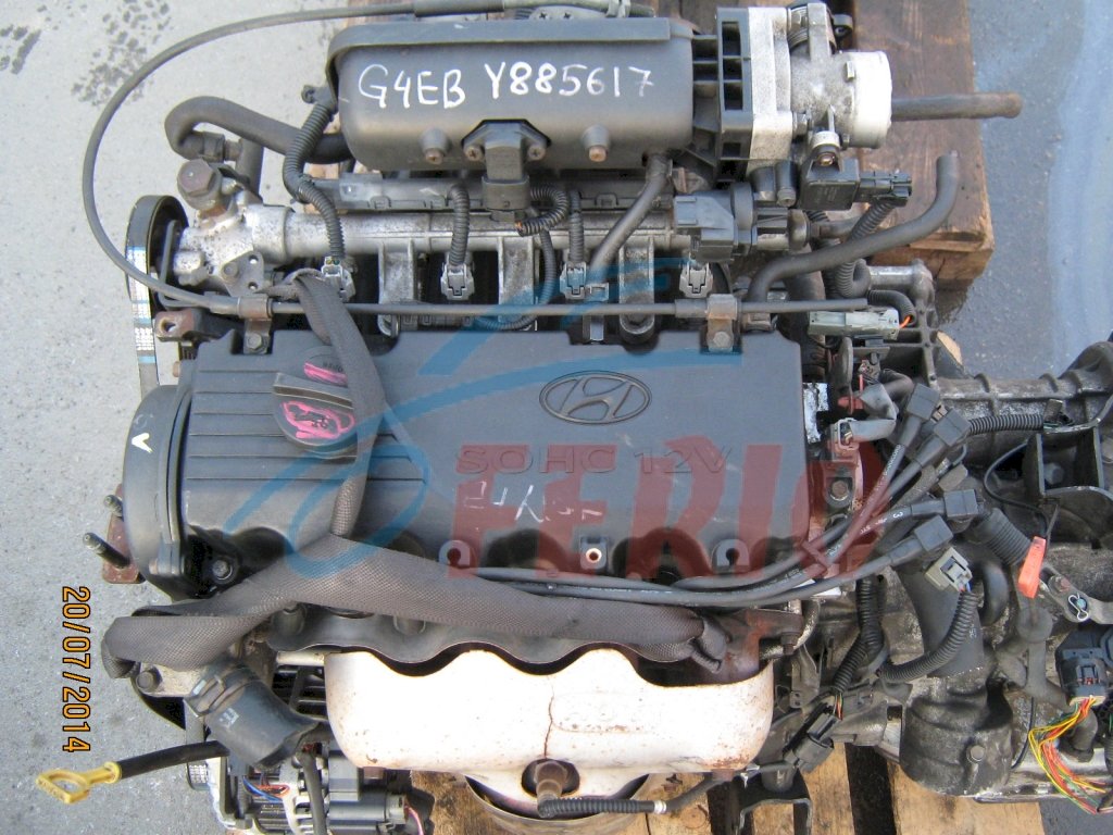 Двигатель (с навесным) для Hyundai Accent (LC) 1.5 (G4EB 90hp) FWD AT