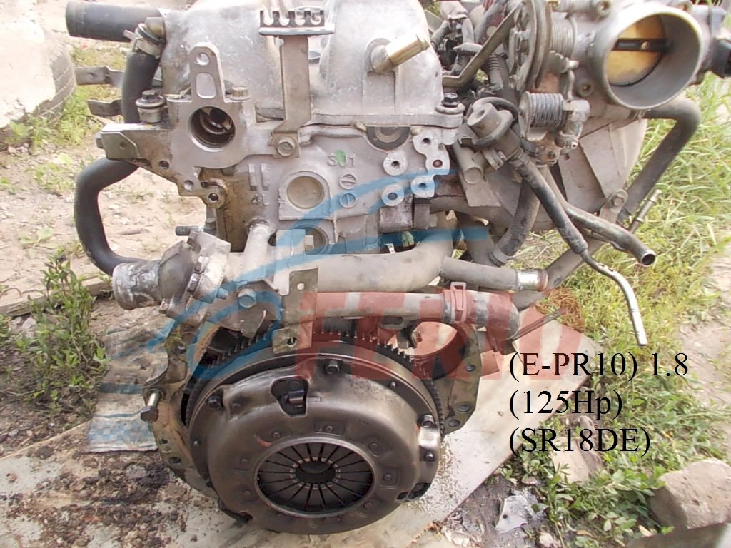 Двигатель (с навесным) для Nissan Presea (R11) 1.8 (SR18DE 125hp) FWD AT