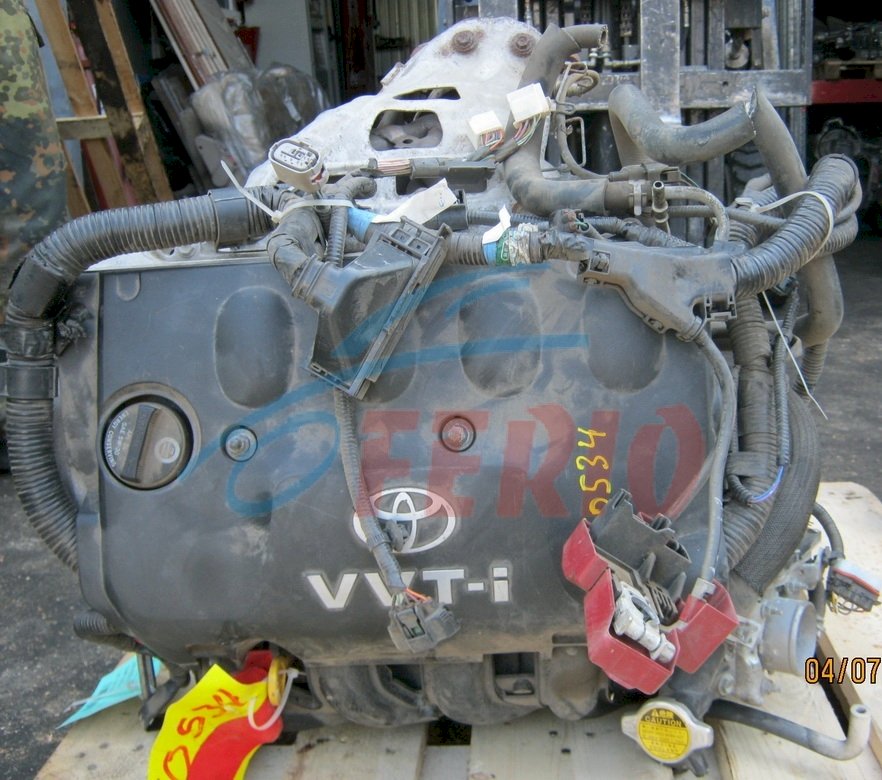 Двигатель (с навесным) для Toyota Corolla (UA-NZE121) 2003 1.5 (1NZ-FE 109hp) FWD AT